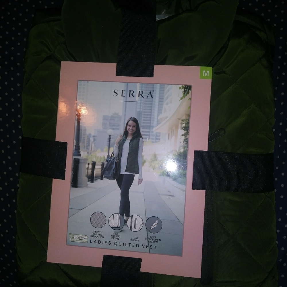 Ladies vest green medium